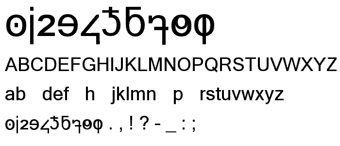 minuscule digits font
